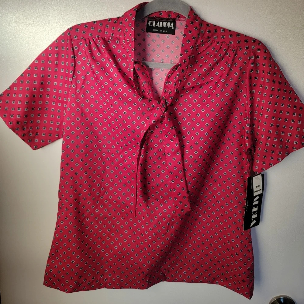 Vintage Claudia NWT Juniors Medium Blouse Made in U.S.A